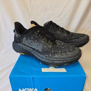 Hoka Men's Speedgoat 6 GTX Trail Running Shoe in Black/Gray, Size 14D, NIB